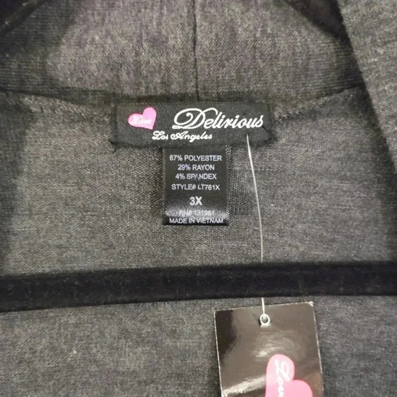 Delirious Cardigan Bolero Jacket Lightweight 3/4 Sleeve Soft Comfy New - Picture 4 of 10